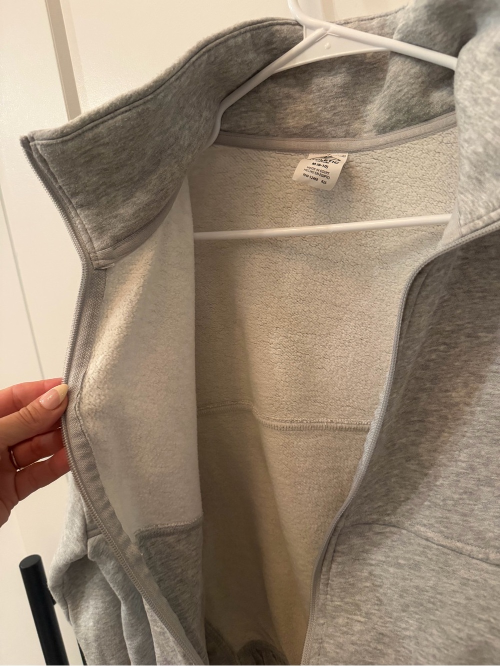 🩶 *SET* Sz M Athletic Works Light Gray Zip-Up Jacket and Sz S Barrel Sweatpants - Picture 4 of 11